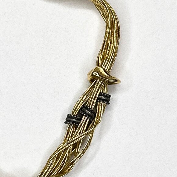 Robert Rose Faux Gold Cross Necklace Oval Stone Heart Multi Strands‎ Length 14" - Picture 9 of 14